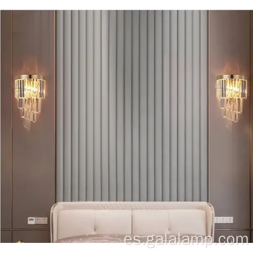Candelera de cristal nórdico para una lujosa decoración del dormitorio